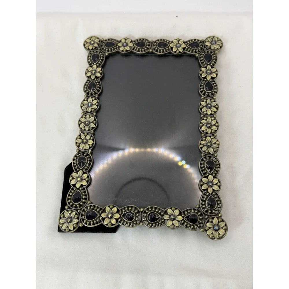 GiftCraft, Inc. Home Decor 3x5 Photo Frames Enamel Flowers w/ Rhinestones #14072